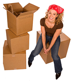 Girl with Boxes